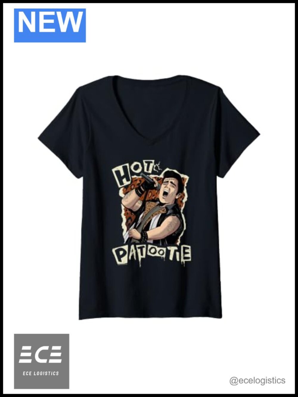 Rocky Horror Show Eddie Hot Patootie V-Neck T-Shirt